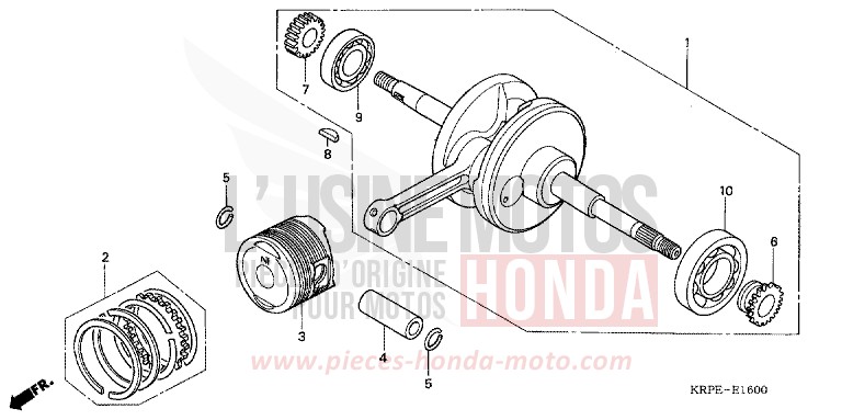 VILEBREQUIN/PISTON de SCV 100 Lead CANDY TAHITIAN BLUE (PB215) de 2005